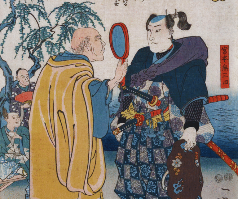 Uma Vida de Simplicidade Ao contrário de muitos samurais da época, que serviam a senhores feudais (daimyō), Musashi optou por viver como um rōnin — um samurai sem mestre. Ele viajou por todo o Japão em busca de oponentes fortes, não para conquistar fama, mas para evoluir espiritualmente e aperfeiçoar sua técnica.